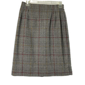 Norton McNaughton Plaid Skirt Womens Size 10 Petite Preppy Wool Blend Academia